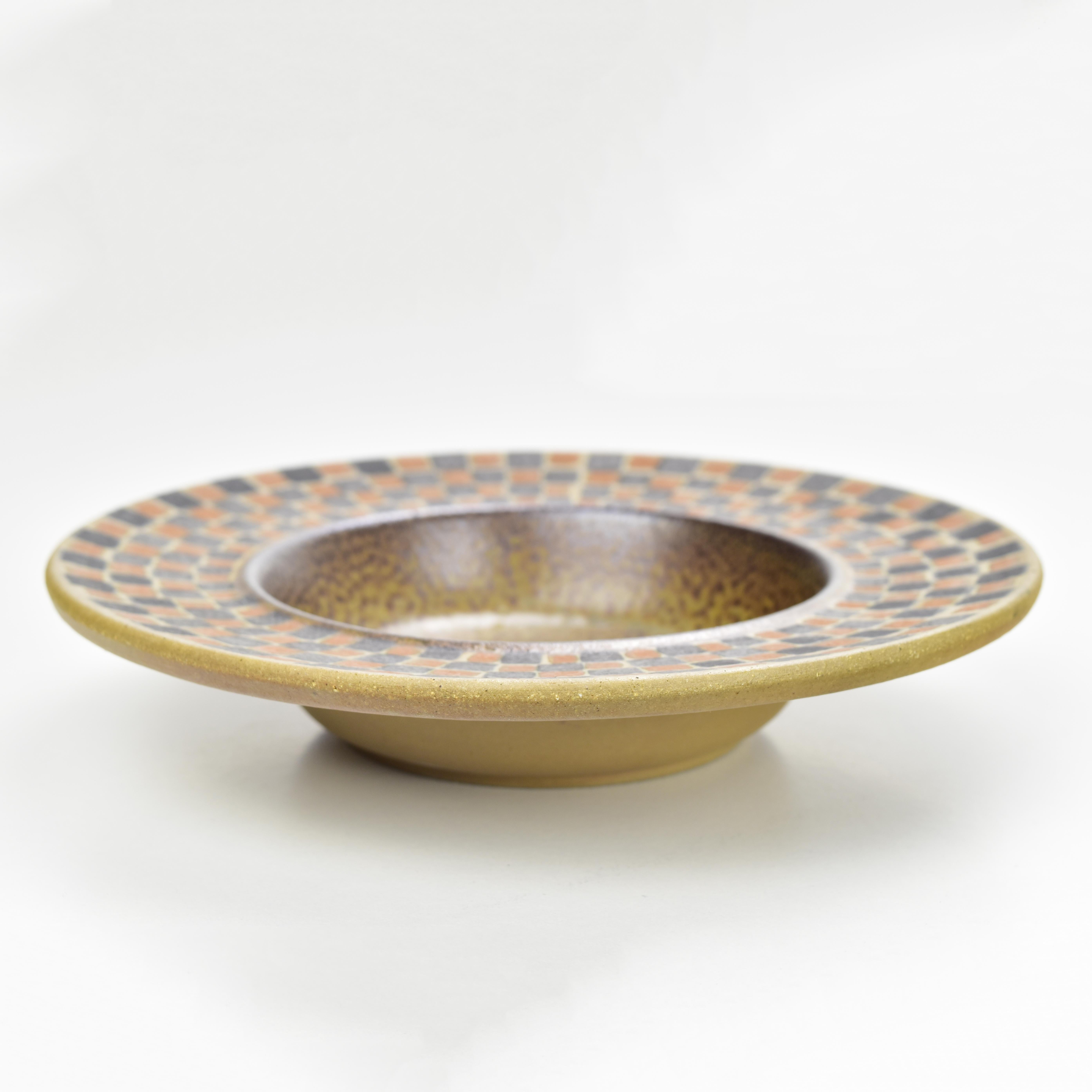 Suédois Vide Poche Keep All Dish Bowl en céramique grès Gustavsberg Stig Lindberg en vente