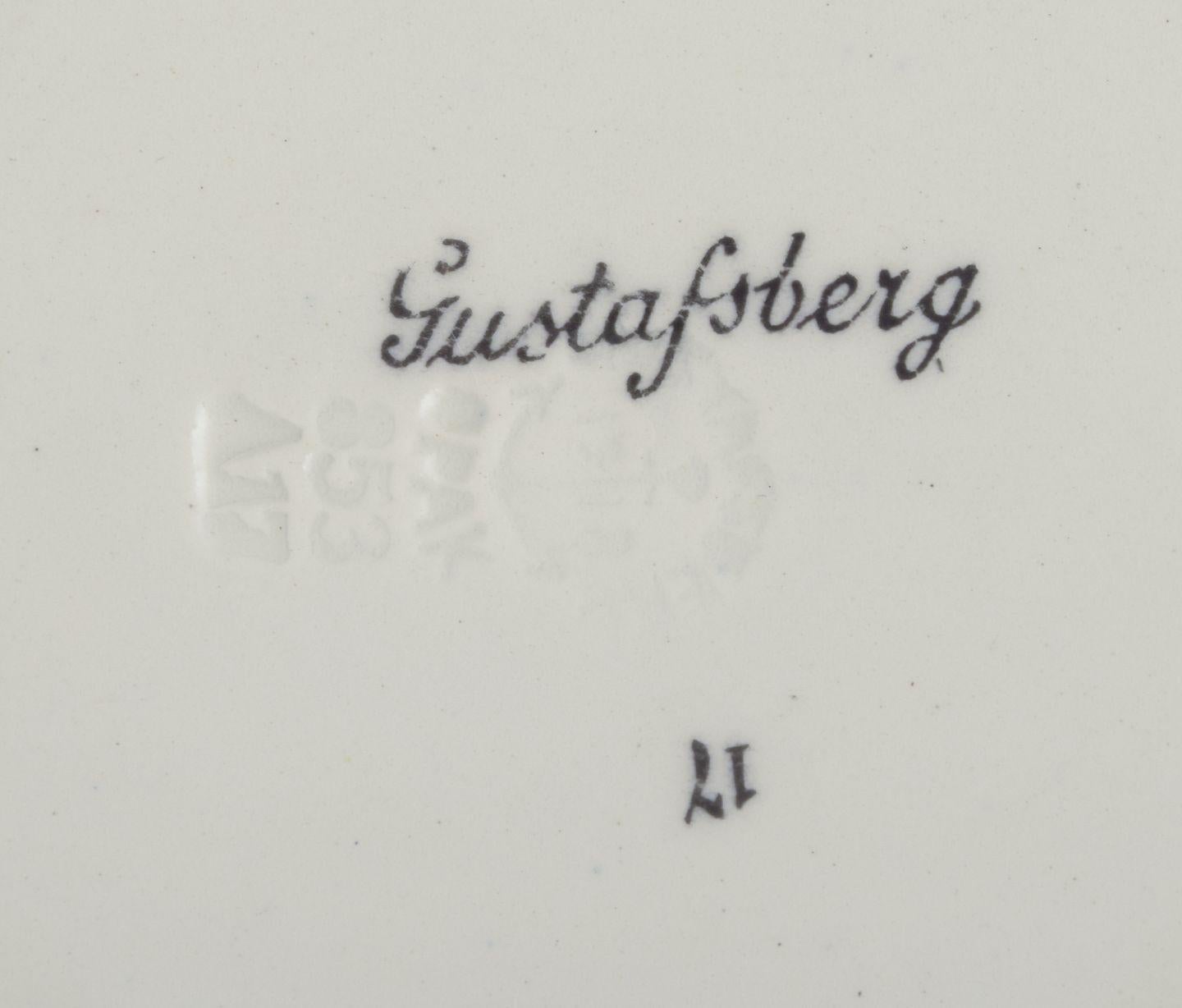 Gustavsberg, Suecia. Juego de seis platos hondos de loza 