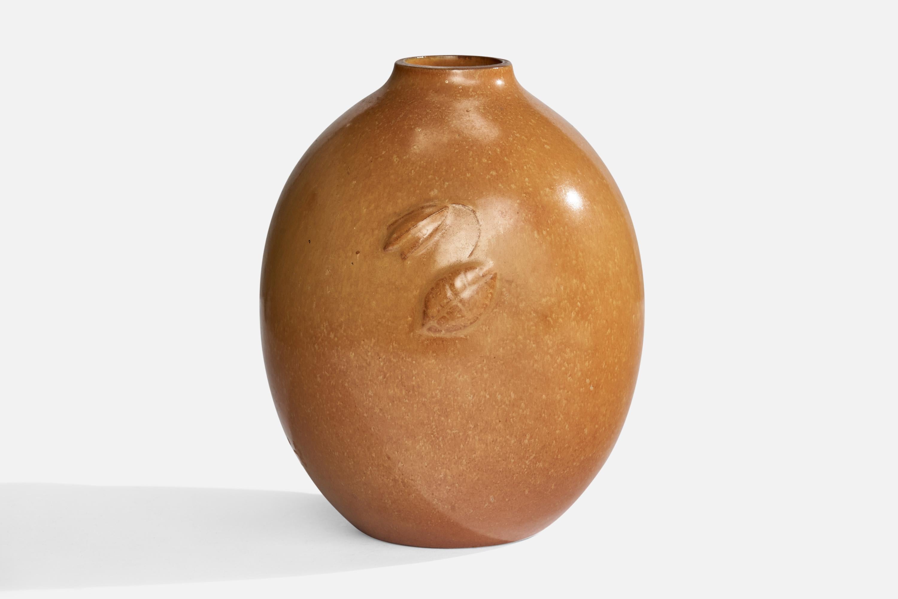 Gustavsberg, Vase, Steingut, Schweden, 1940er-Jahre (Skandinavische Moderne) im Angebot