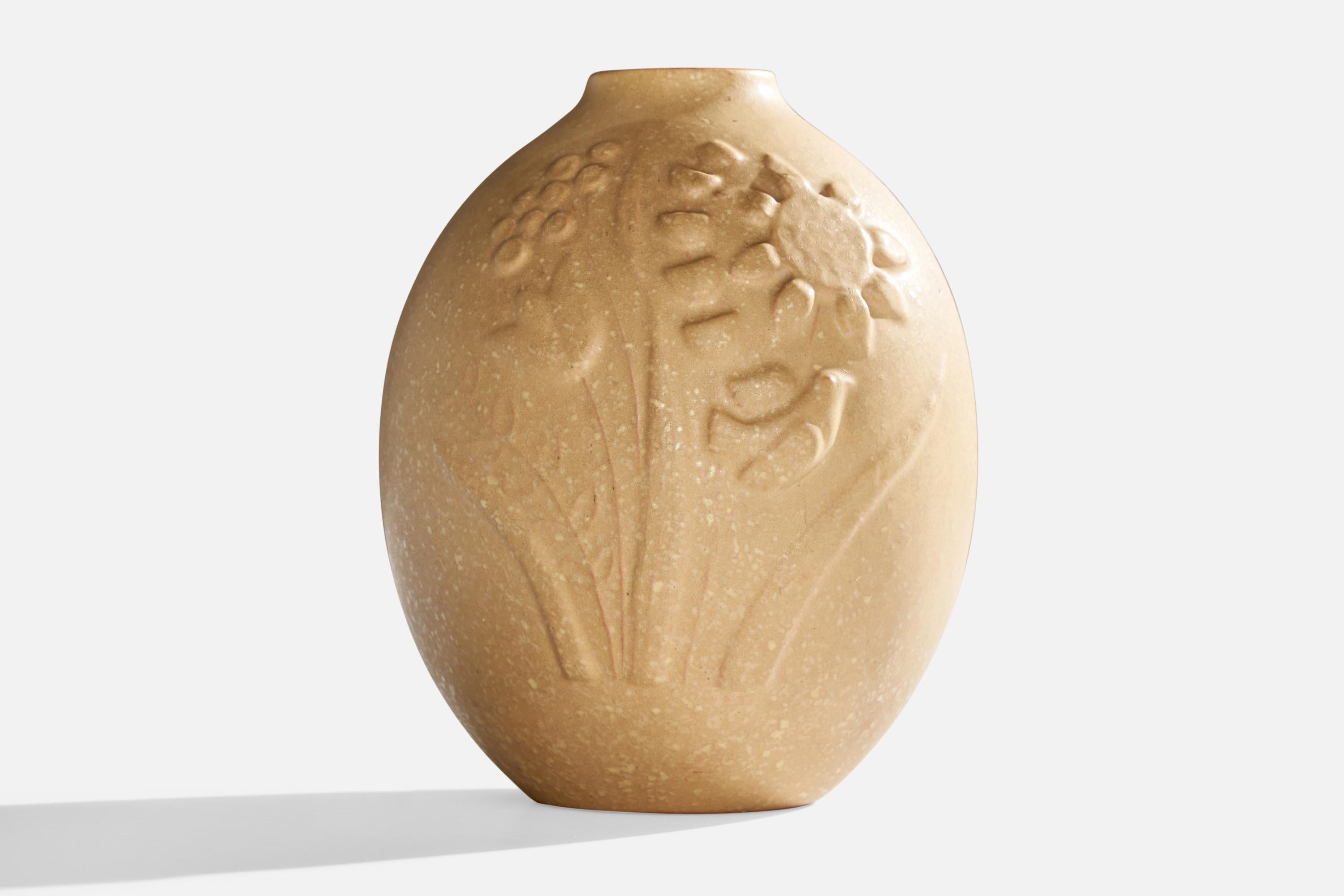 Scandinavo moderno Gustavsberg, Vaso, Gres, Svezia, anni '1940 in vendita