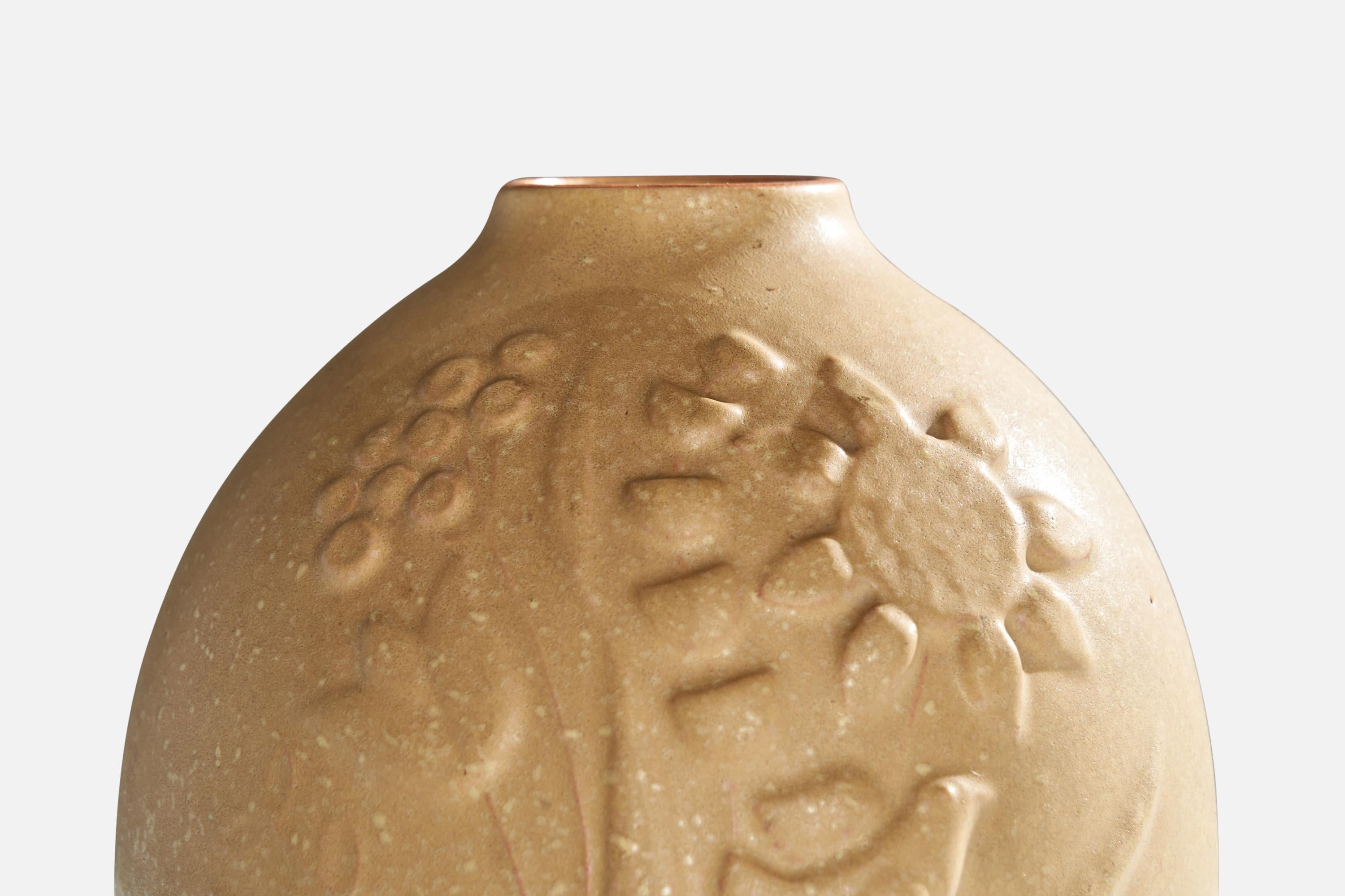 Metà XX secolo Gustavsberg, Vaso, Gres, Svezia, anni '1940 in vendita