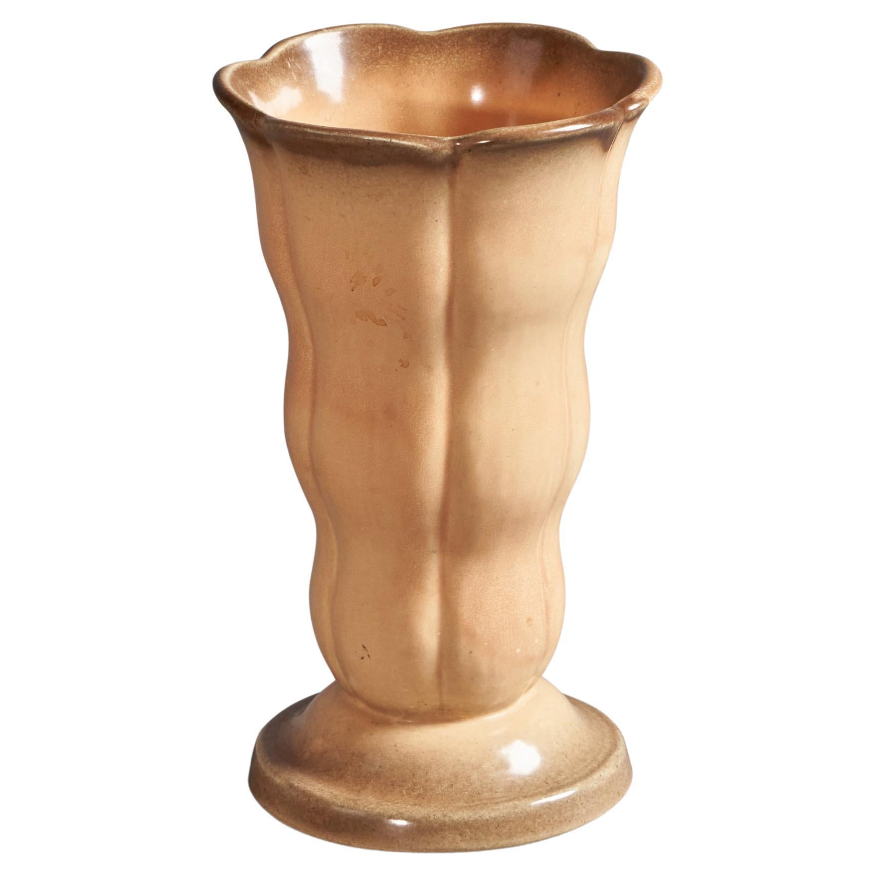 Gustavsberg, Vase, Stoneware, Sweden, 1950s For Sale