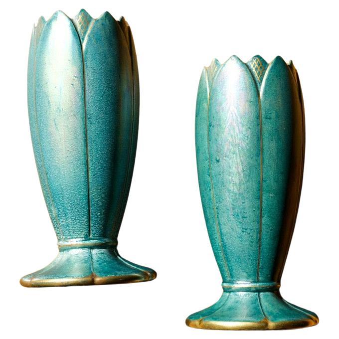 Mid-Century Modern Gustavsberg vases by Josef Ekberg, Sweden 1930 For Sale