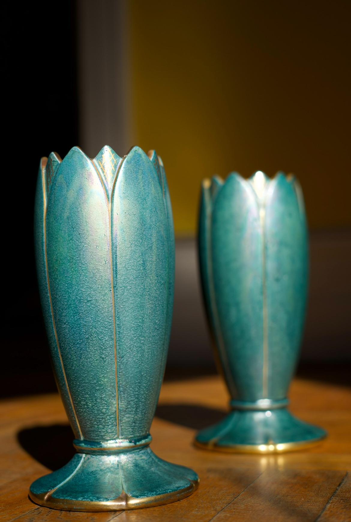 Swedish Gustavsberg vases by Josef Ekberg, Sweden 1930 For Sale
