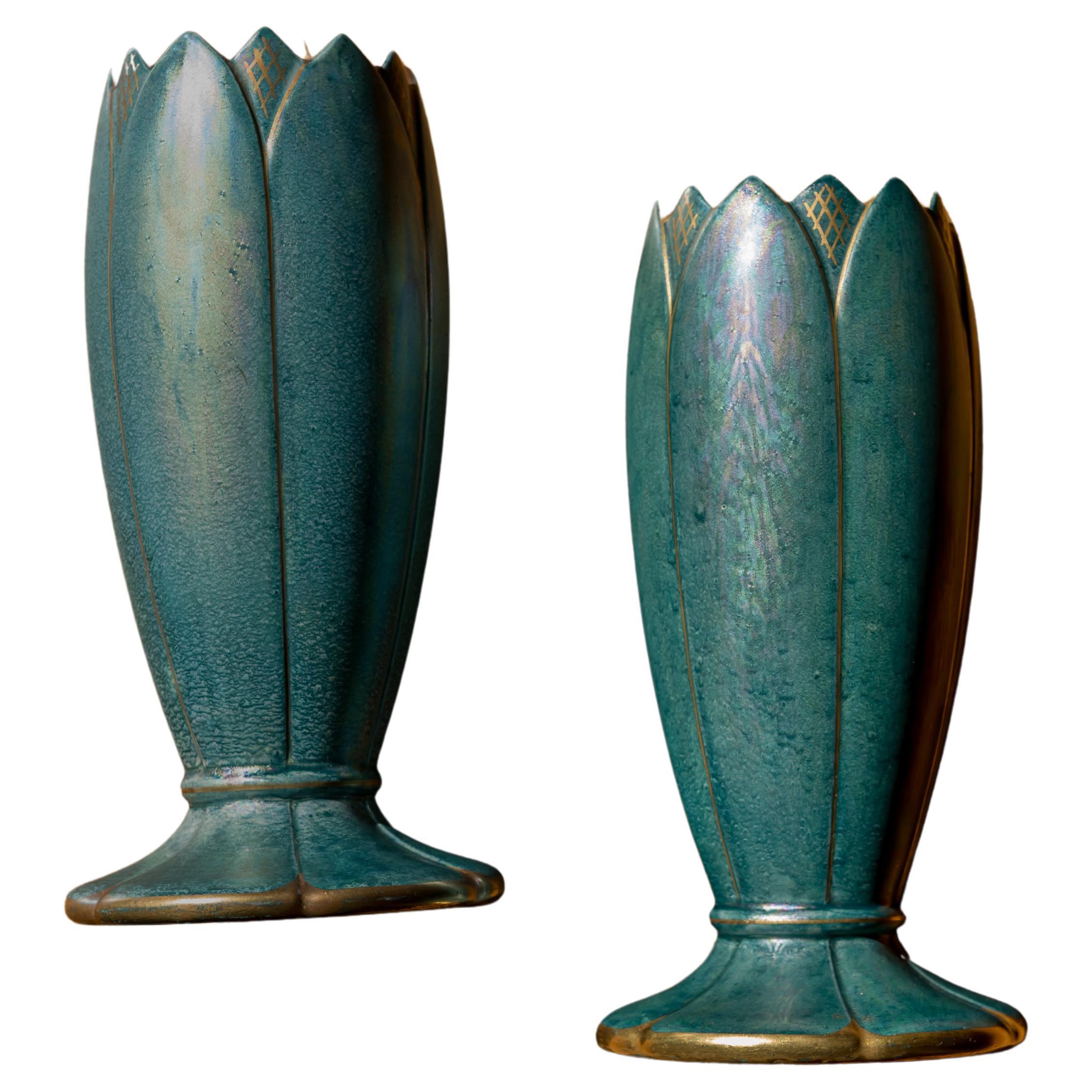 Vases Gustavsberg de Josef Ekberg, Suède 1930