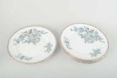 Gustavsberg, “Wexiö”. Five dinner plates in faience with printed decoration.