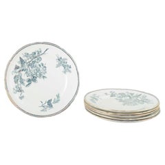 Gustavsberg, “Wexiö”. Six dinner plates in faience with printed decoration.