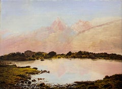 «Lago lechoso, Alpes», hacia 1867, de Gustavus Frankenstein. Paisaje de montaña. Óleo.