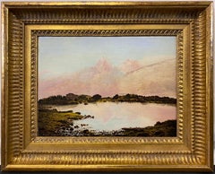 «Lago lechoso, Alpes», hacia 1867, de Gustavus Frankenstein. Paisaje de montaña. Óleo.