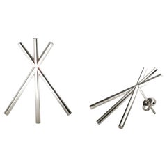 Gusti Earrings White Gold Vermeil