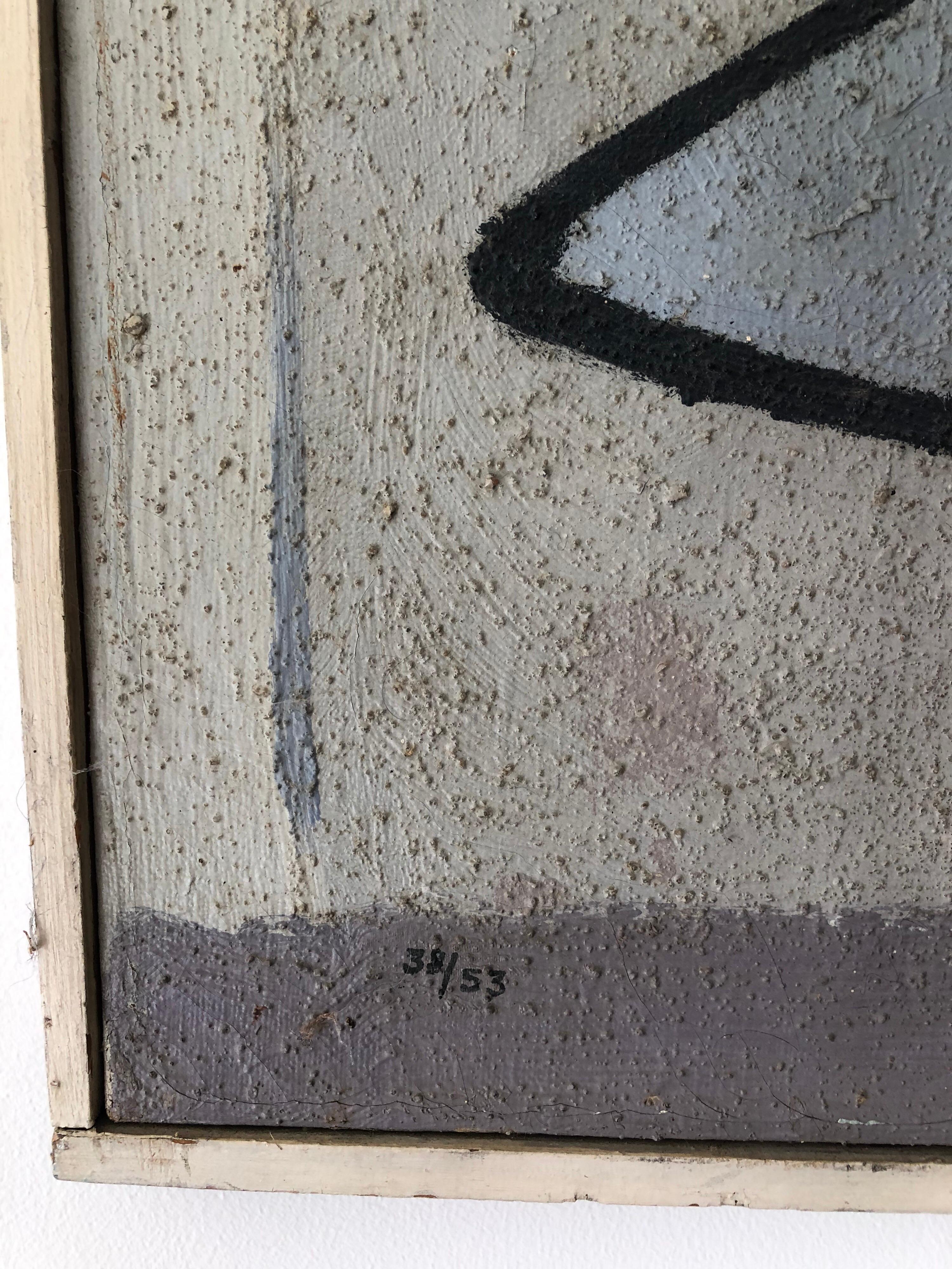 Gustl Stark, Abstraktes Ölgemälde auf Leinwand, 1953 (Mitte des 20. Jahrhunderts) im Angebot
