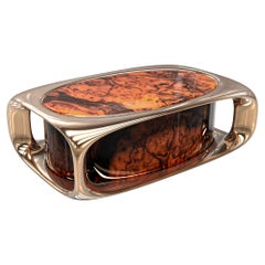"Gusto" Coffee Table with Bronze, Handmade, Istanbul