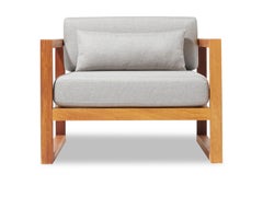 Poltrona da esterno in tessuto solido idrorepellente grigio Iroko di CDW - GUSTO