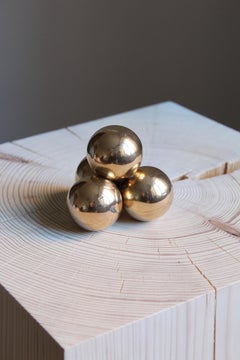 Gusum Bruk, Small Sculpture or Paperweight, Brass, Sweden, 1960s