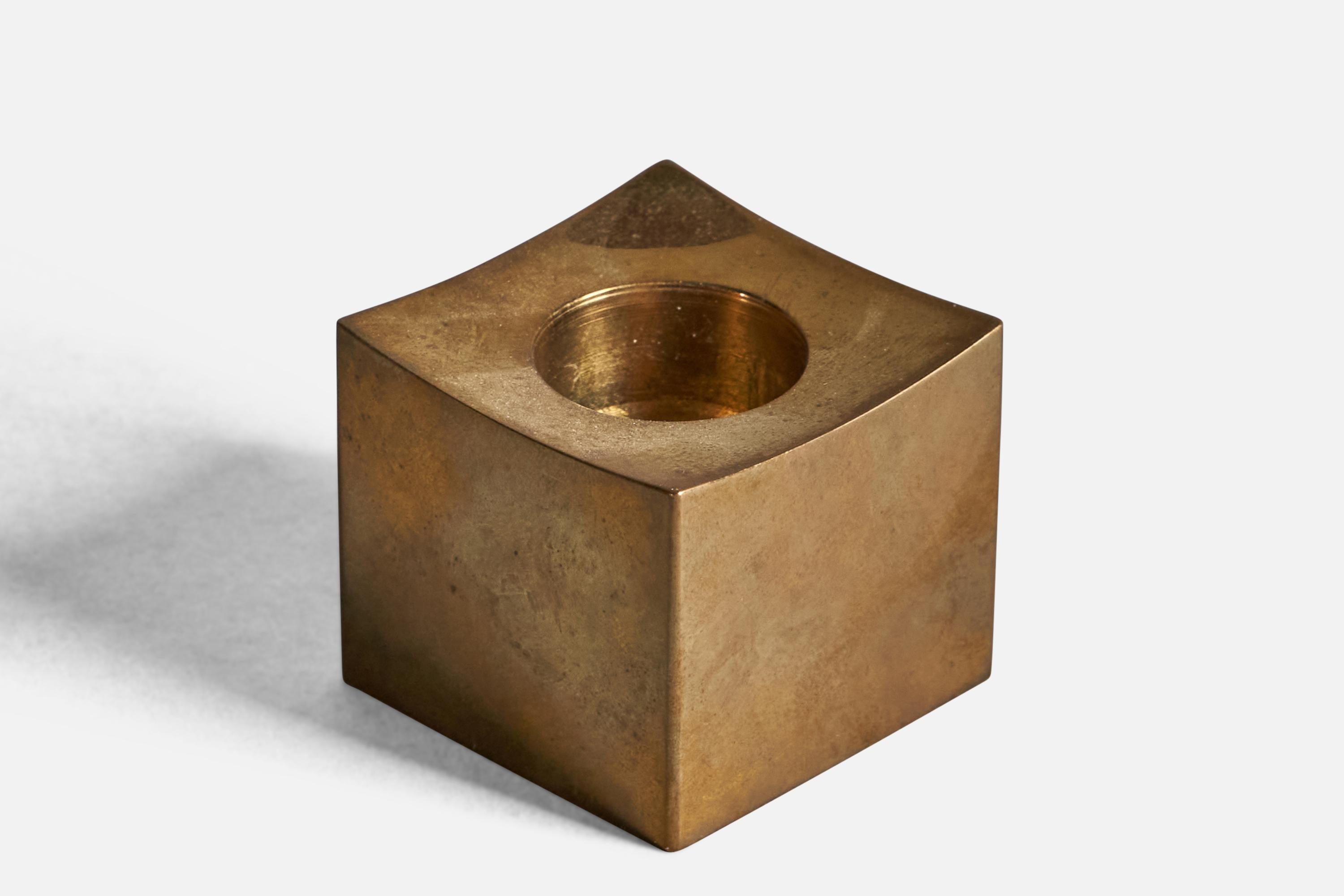 Late 20th Century Gusum Metallslöjden, Candlesticks, Brass, Sweden, 1970s