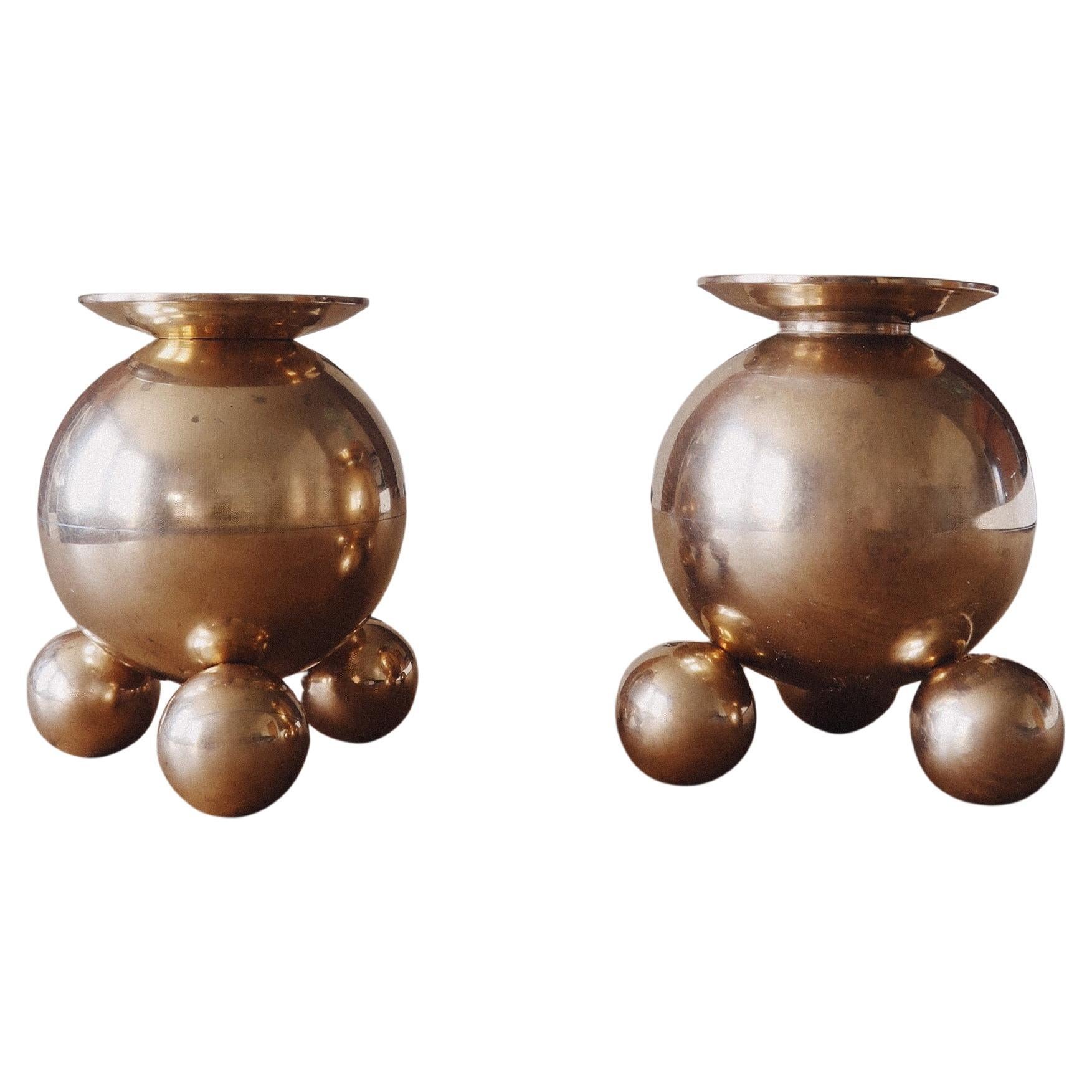 Gusums Bruk Spherical Candle Stick Holders en vente