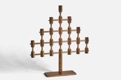 Gusums Metallslöjden, Sizeable Candelabra, Brass, Sweden, 1977