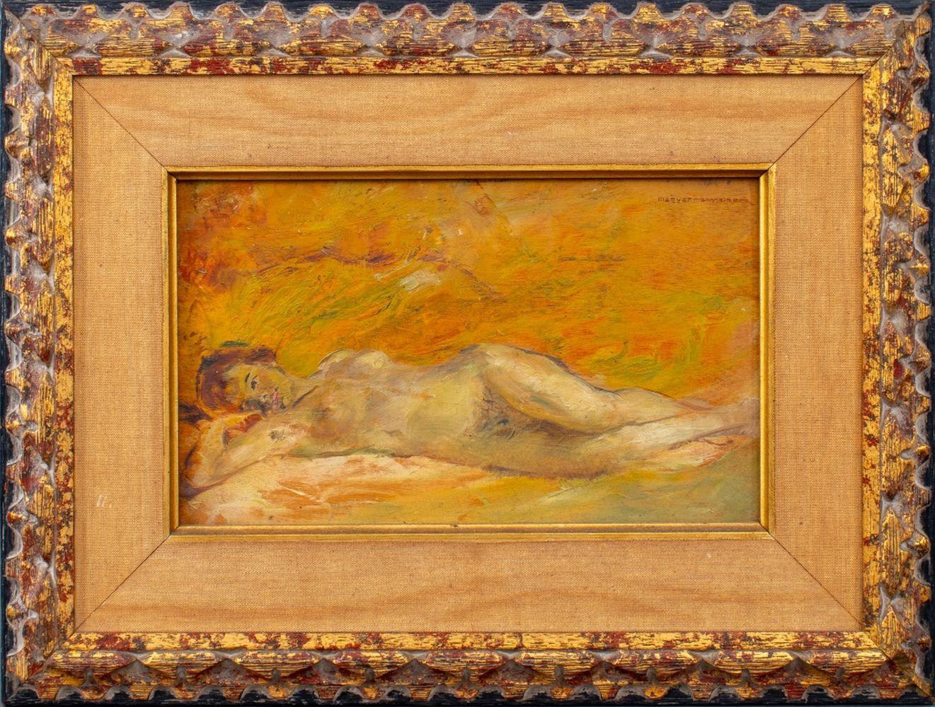 Gusztav Magyar-Mannheimer Nude Painting - Reclining Female Nude