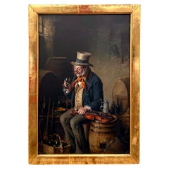 "Guter Tropfen" an Oil Painting by Hermann Armin Kern