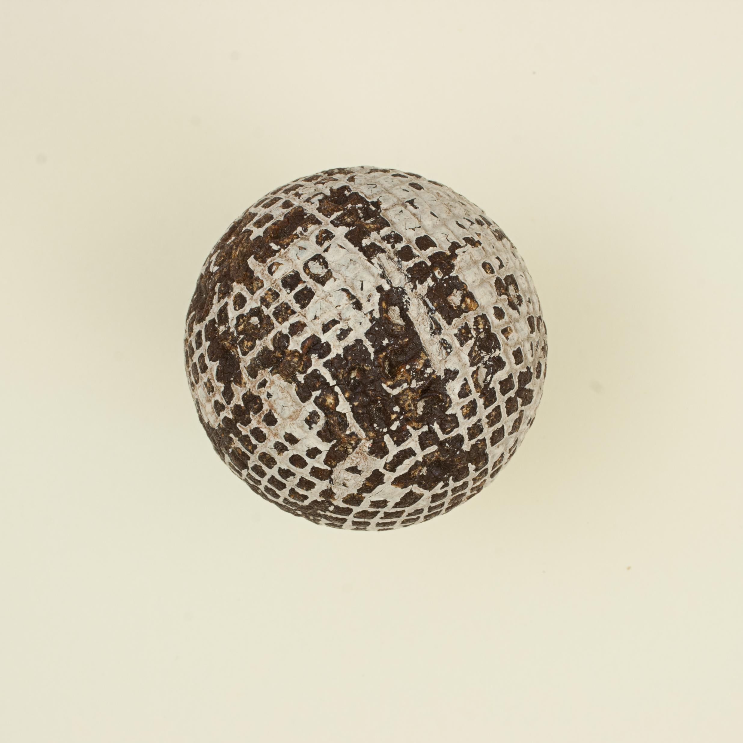 Gutta Percha, Golfball mit Mesh-Muster (Britisch) im Angebot