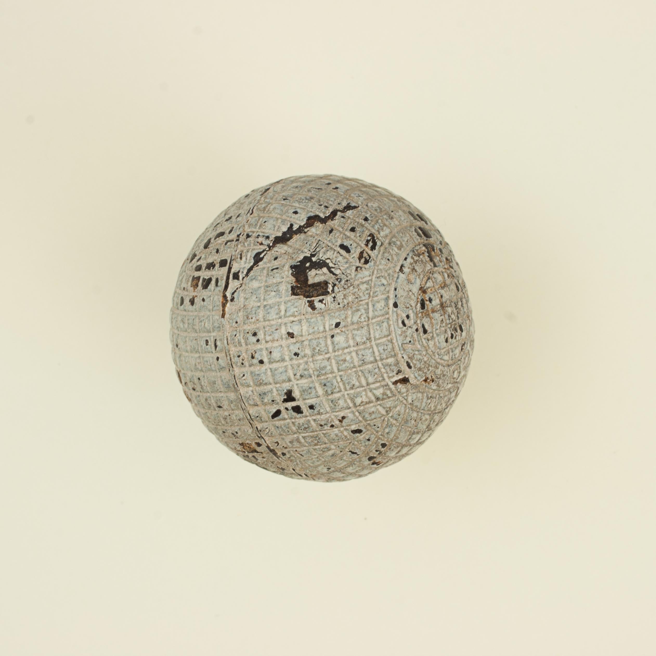 British Gutta Percha, Mesh Pattern Golf Ball. The Mascot For Sale