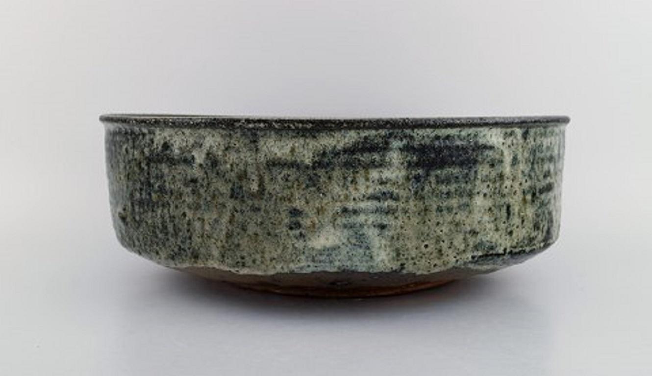 Mid-20th Century Gutte Eriksen, Own Workshop, Large Bowl in Glazed Stoneware
