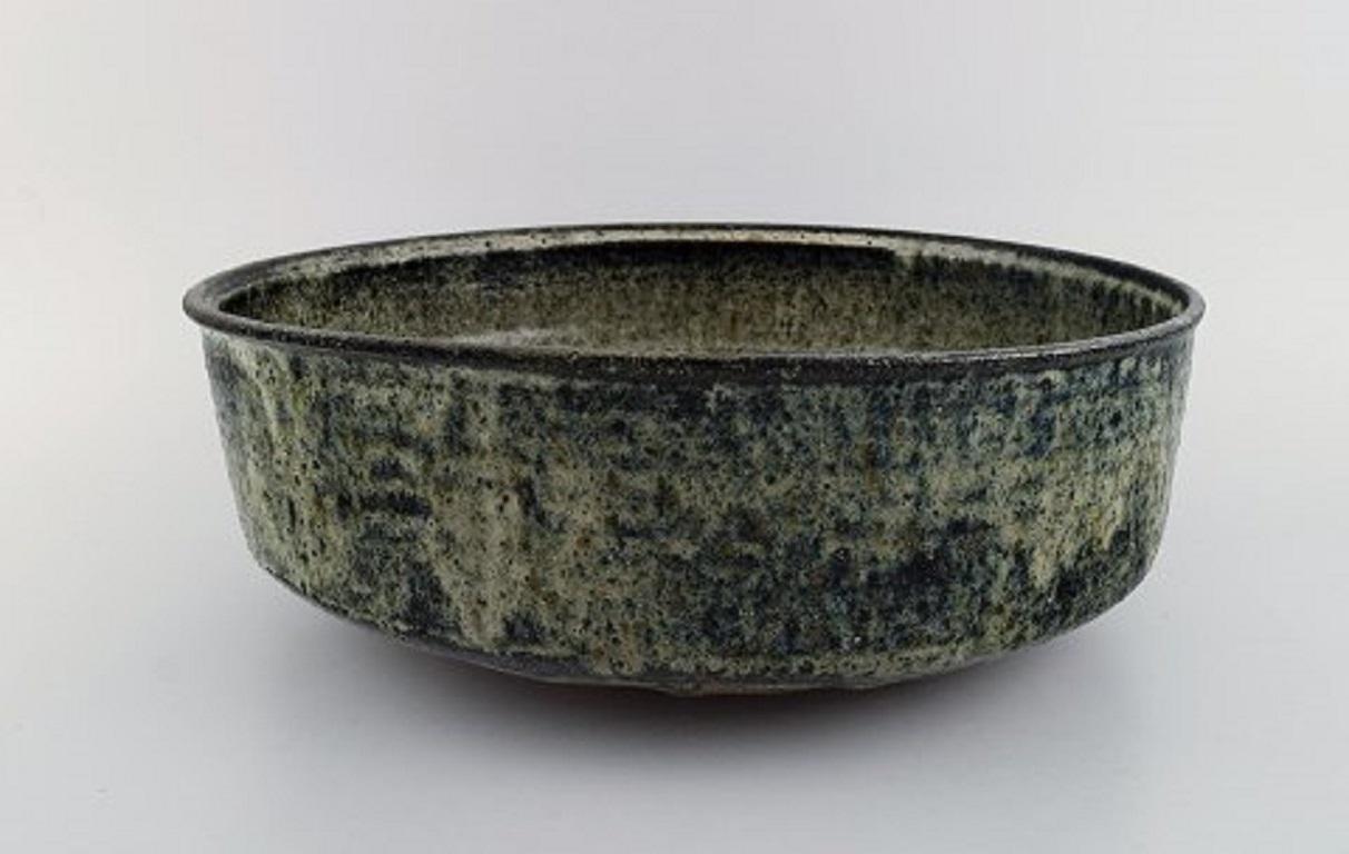 Gutte Eriksen, Own Workshop, Large Bowl in Glazed Stoneware 1