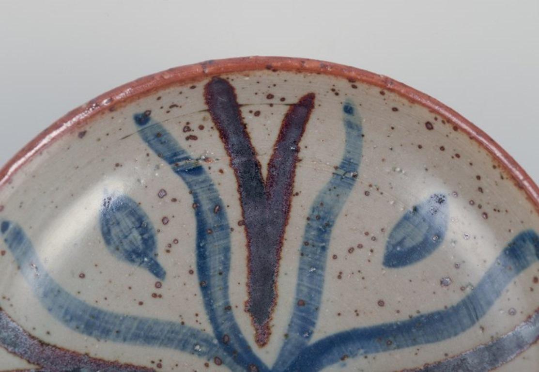Danese Gutte Eriksen per Nymølle. Piccola ciotola in ceramica. Smalto nei toni del blu e del grigio. in vendita