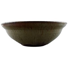 Gutte Eriksen, Own Workshop, Large Ceramic Bowl, Denmark, Mid-20th Century Gutte Eriksen, Own Workshop, Large Ceramic Bowl, Denmark, Mid-20th Century