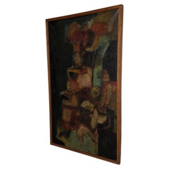 Guus van der Braak Large Dutch Abstract Oil Painting, Amsterdam, 1958