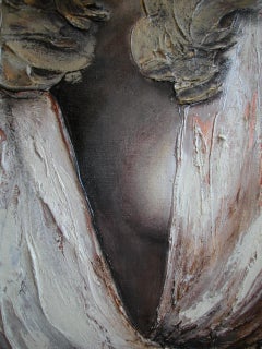 Justicia III: Pintura al óleo figurativa contemporánea