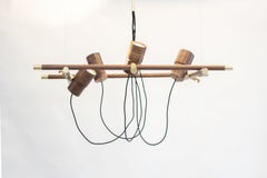 Guvukai, Light Fixture Made of Solid Wood and Brass by CMX