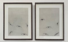 Covey of Grouse I & II by Guy Allen. Diptych of etchings with wooden frames