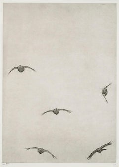 Covey of Grouse II von Guy Allen.  Druck aus Säureradierung mit Holzrahmen