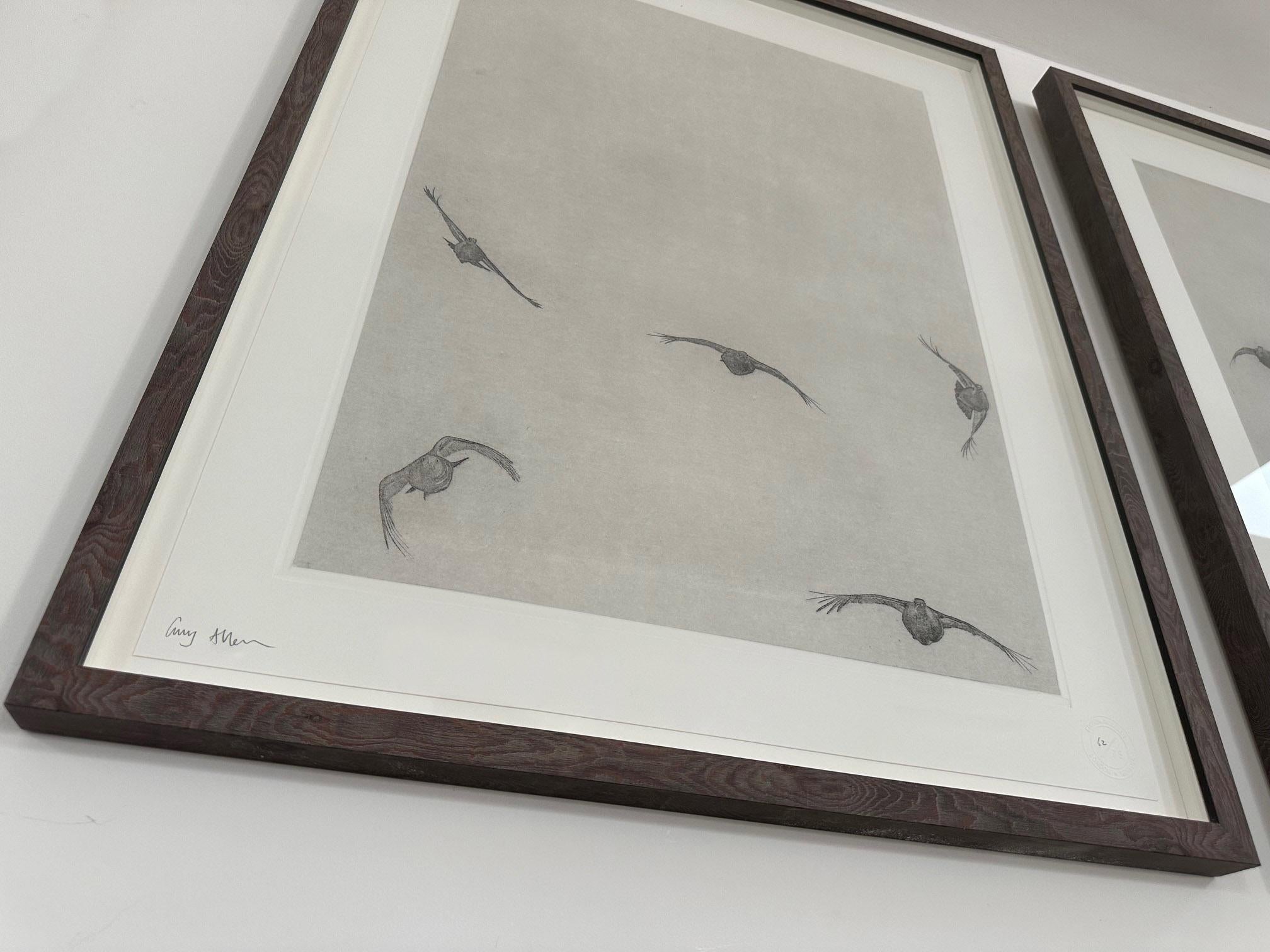 Covey of Grouse II by Guy Allen.  Unframed print. Game birds in flight. For Sale 4