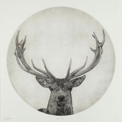 Guy Allen, Ciervo lunar, Edición limitada, Arte animal, Arte asequible