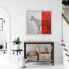 Hosre Study Red, Guy Allen, Bright Art, Red Art, Animal Art, ModernEquine Prints