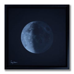 Waning Crescent Moon von Guy Allen. Druck aus Säure-Radierung mit Holzrahmen
