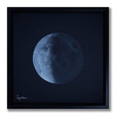 Waning Quarter Moon - Guy Allen - Print from an etching - Wooden Frame