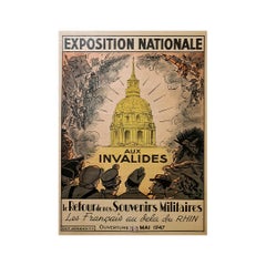 Original poster made in 1947 by Guy Arnoux - Exposition Nationale aux Invalides