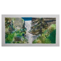 Lithographie originale de paysage de Guy Bardone