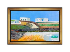 Guy Bardone Original Oil Painting On Canvas Signed France Countryside Framed Art