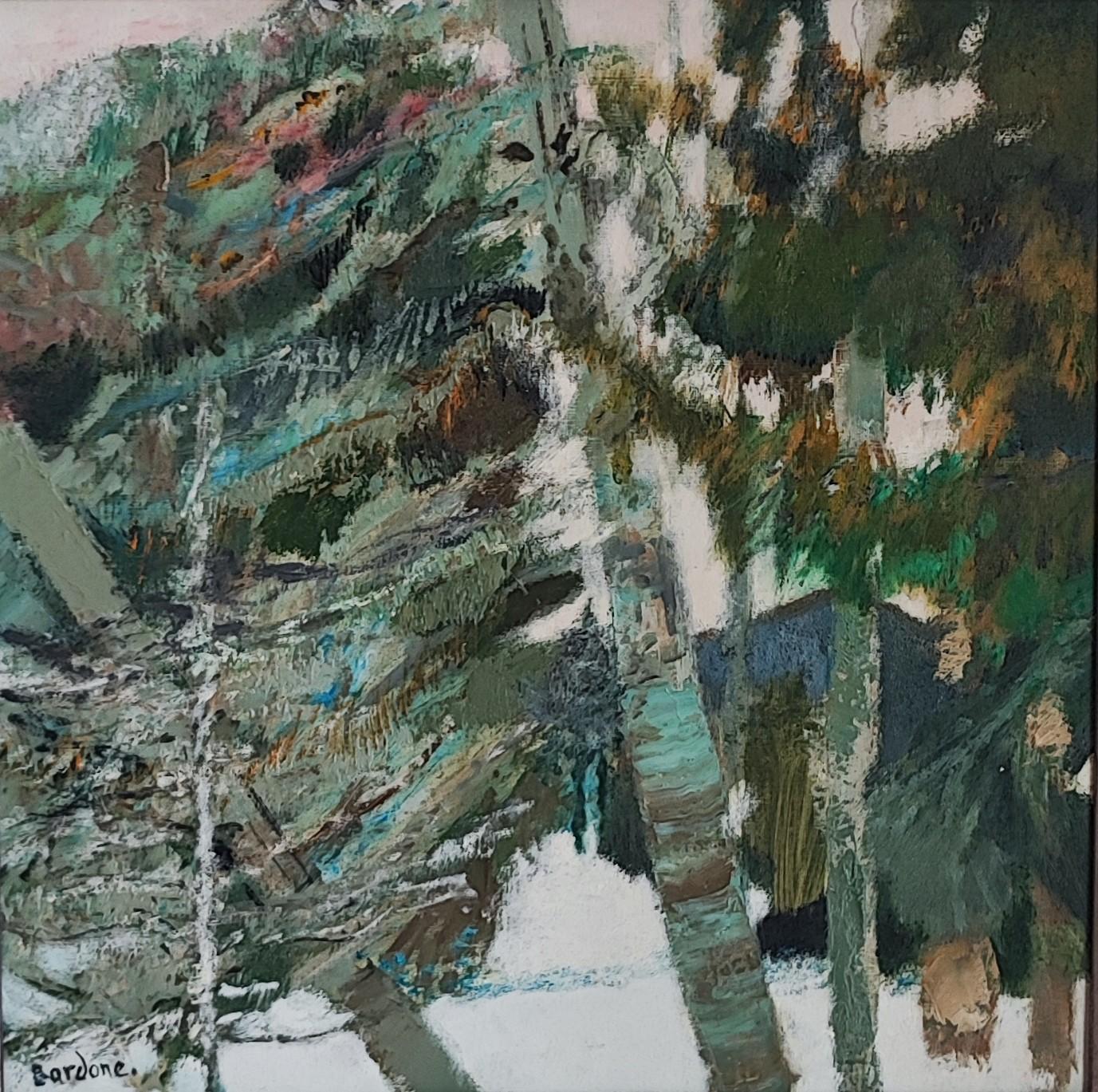 Landscape Painting Guy Bardone - The incines-Anzere pines