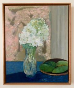 Vase en Cristal Aux Fleurs Blanches