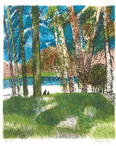 In The Wood - Original Lithograph by Guy Bardone . 