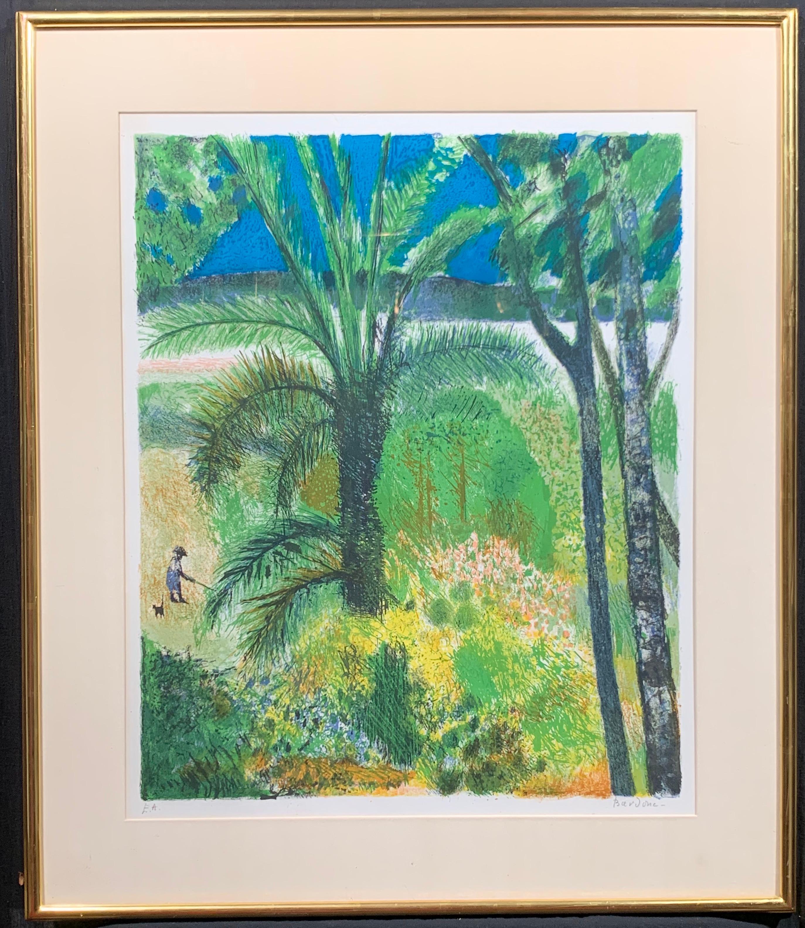 Guy Bardone Landscape Print - La Jardin de Rene (garden landscape)