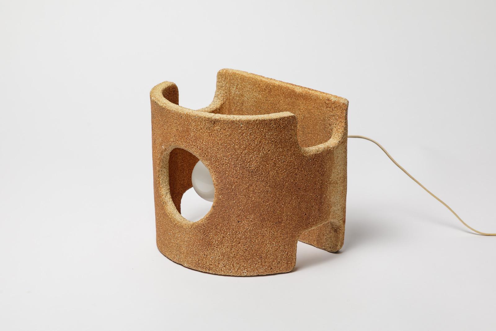 Guy Bareff 20th century design ceramic wall sconce or table lamp 1970 Francés en venta