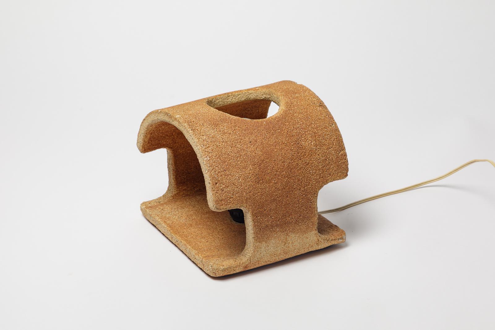 Guy Bareff 20th century design ceramic wall sconce or table lamp 1970 en venta 1