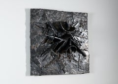 Guy Bareff, Abstract Black Ceramic Wall Sculpture, France, 2025