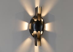 Guy Bareff, Attique (Black), applique murale contemporaine en céramique, France, 2025